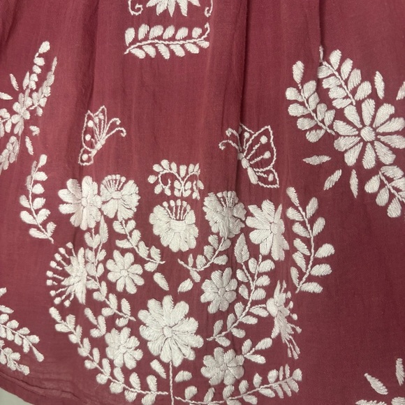 Siren La Mariposa Corta Embroidered Mexican Style Peasant Top size small - Picture 4 of 11